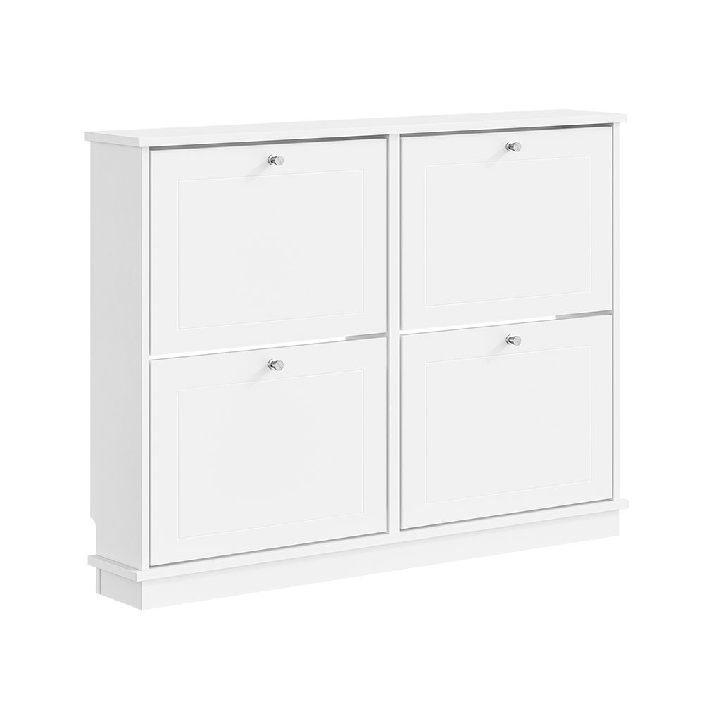 Sobuy armario para zapatos con 4 puertas abatibles blanco