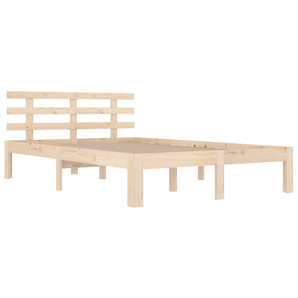 vidaXL estructura de cama doble sin colchón madera maciza 150x200 cm
