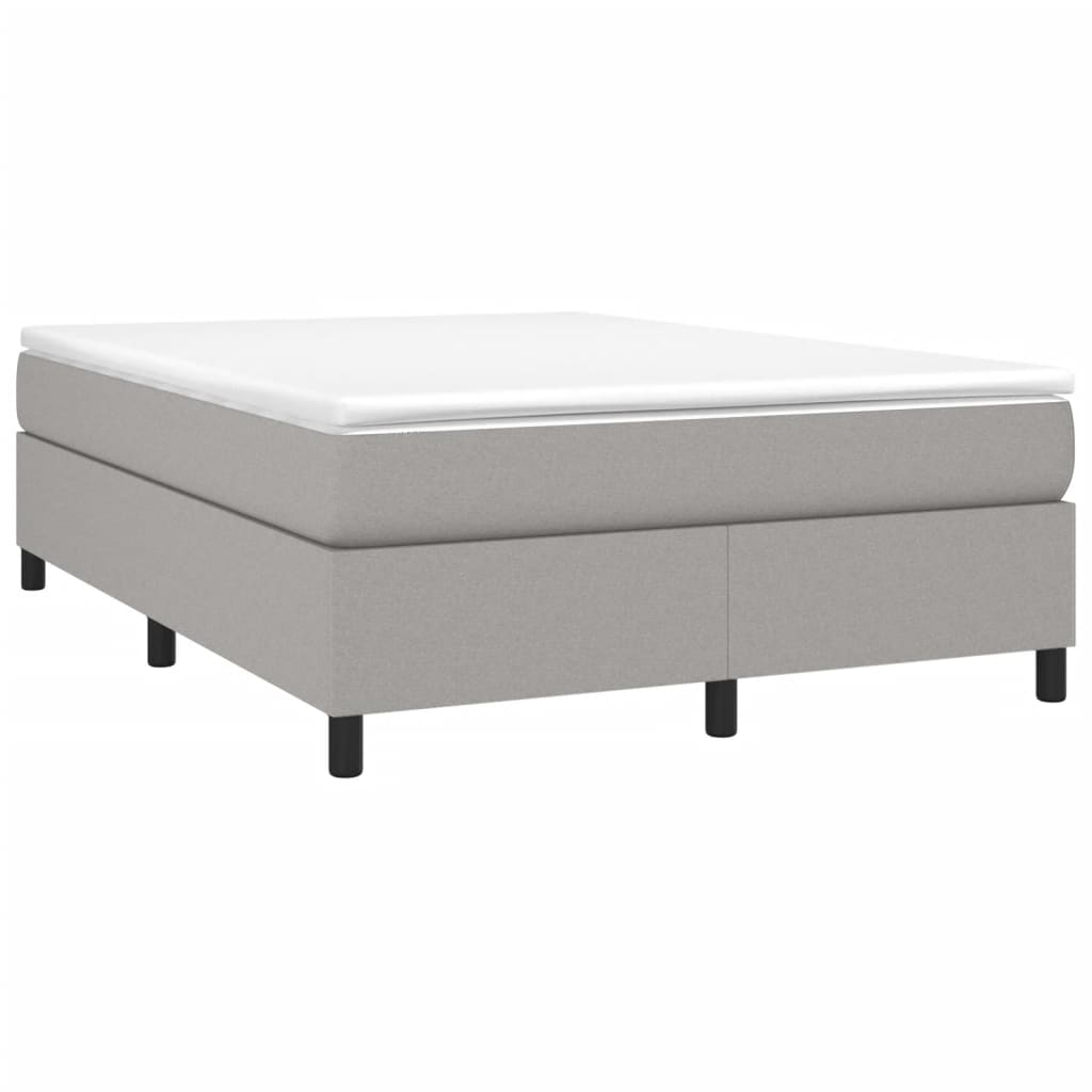 vidaXL estructura de cama con somier tela gris claro 140x200 cm