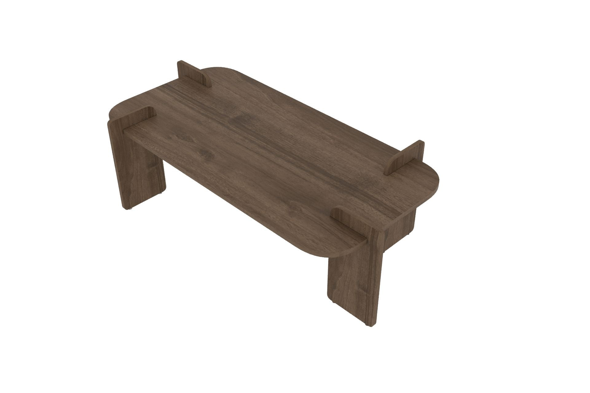Mesa de centro de madera <<lovge>> 120 x 60 x 35 cm - nogal