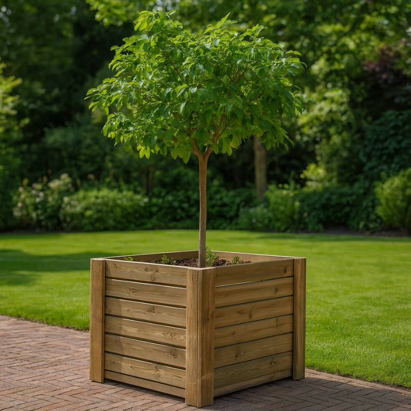Macetero eko xxl vidahuerto para árboles y plantas grandes 80x80x80 cm.