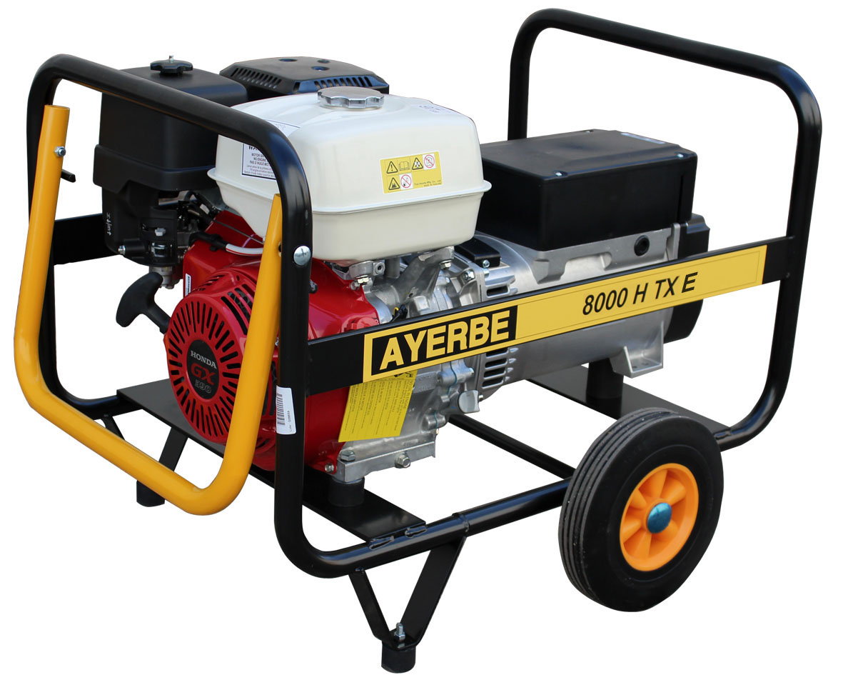 Ayerbe -5420180- grupo electrógeno 8000 h tx-e arr. Elec.motor honda gx-390