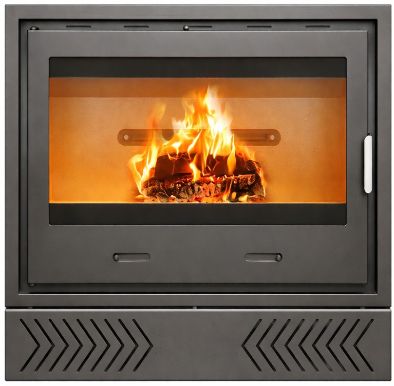Insertable de leña con turbinas ámber 100 para chimenea cassette de 14 kw