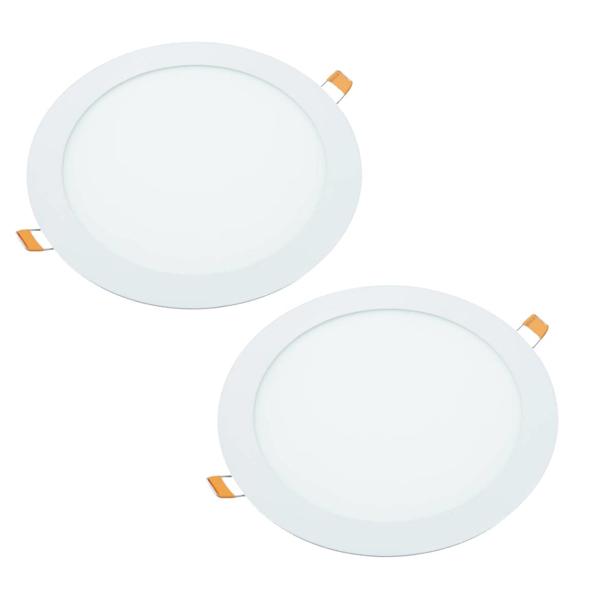 2x downlight LED 18w redondo, de empotrar aro blanco, luz neutra 4200k