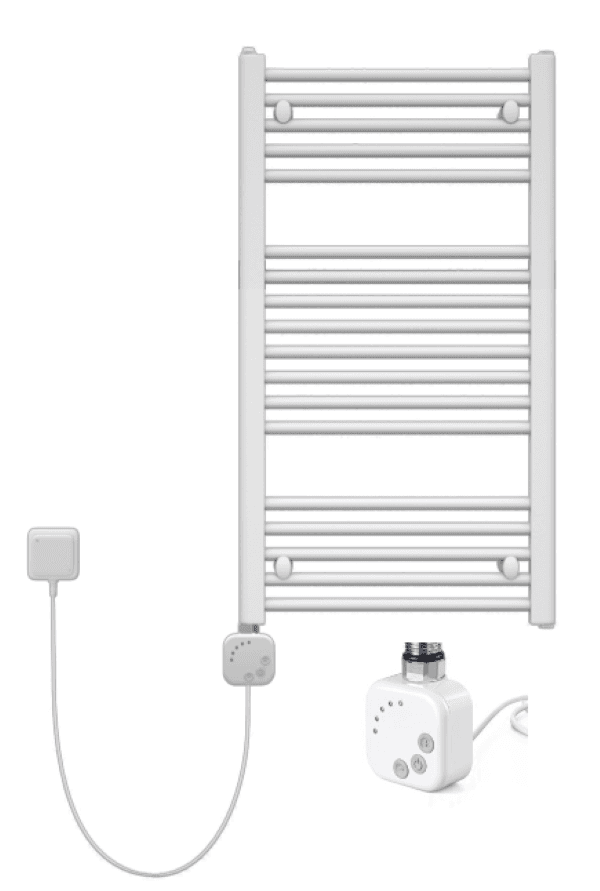 Toallero combi(agua 413w(dt=50k) +termostato 300w)blanco 90x50cm