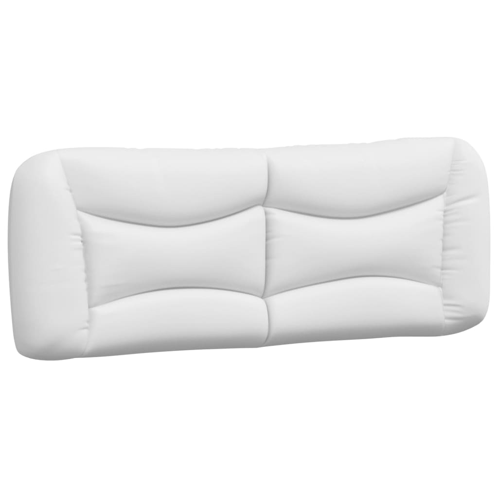 vidaXL cabecero de cama acolchado cuero sintético blanco 140 cm