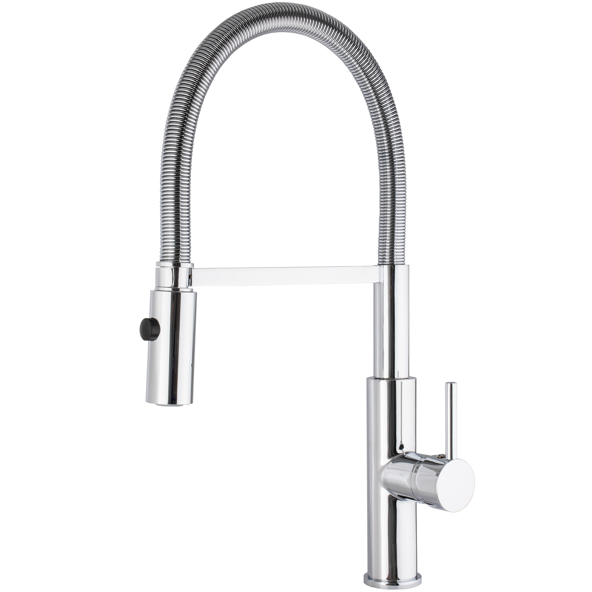 Valaz grifo cocina alto con caño flexible monomando cromado