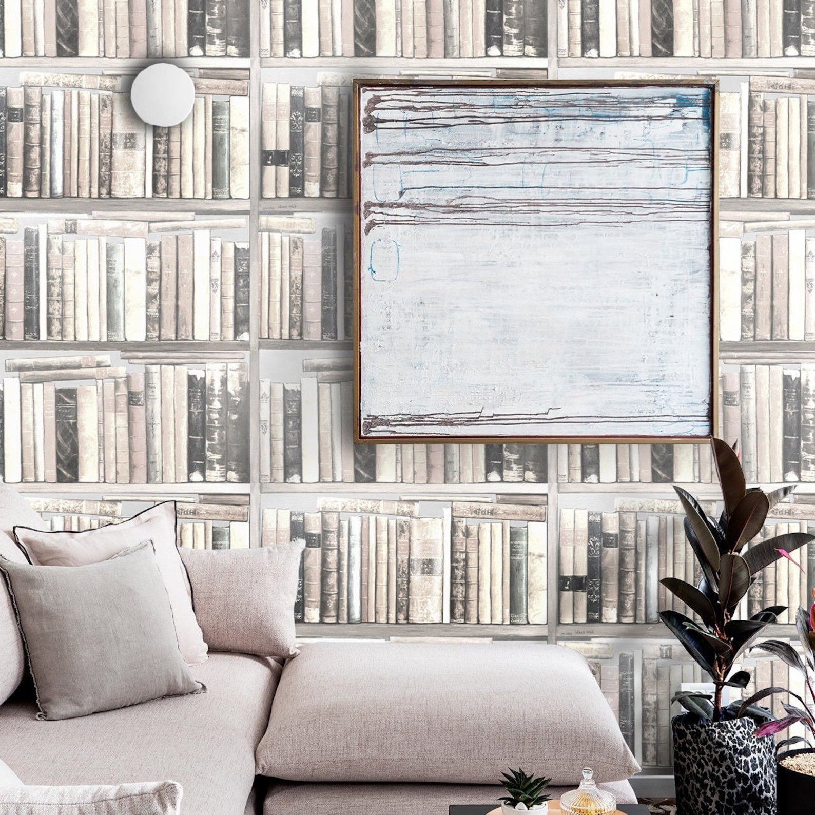 Papel pintado libros blancos