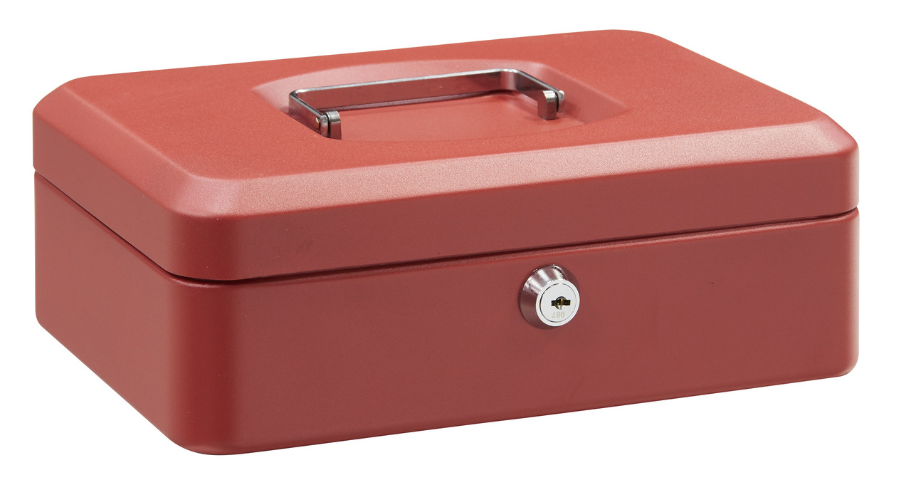 Arregui elegant c9234 caja caudales acero con bandeja, 25 cm ancho, rojo