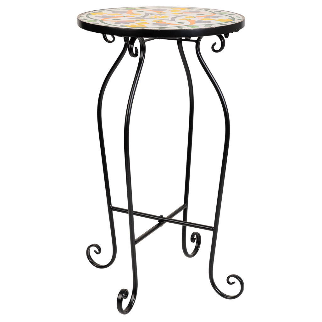 Soporte de mosaico y forja multicolor d35x60