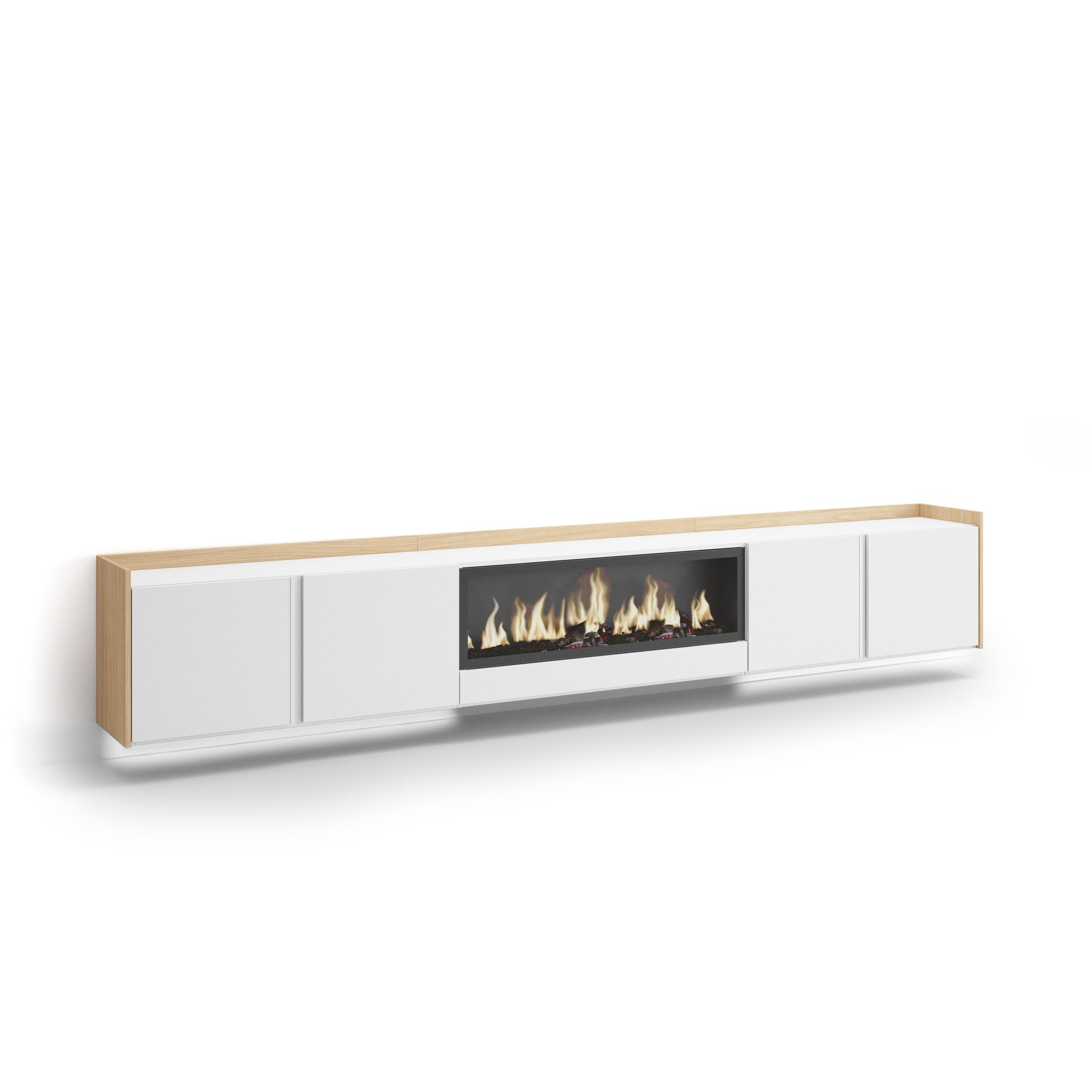Mueble tv, televisión, chimenea eléctrica, colgado, suspendido, LED rf4786