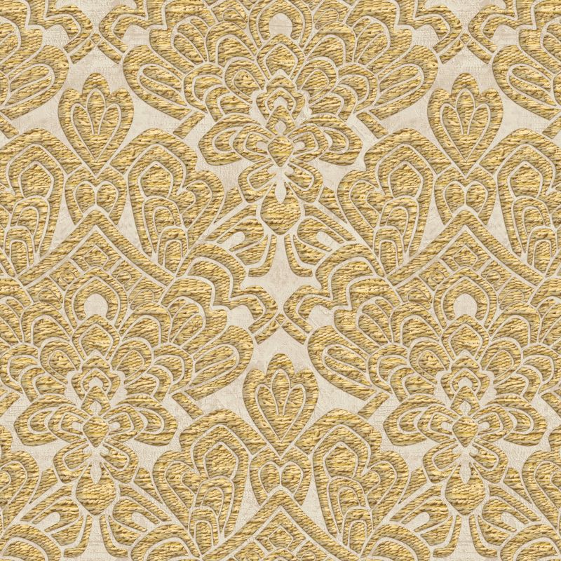 Zambaiti papel pintado barroco amarillo - 70 cm x 10.05 m - 662165