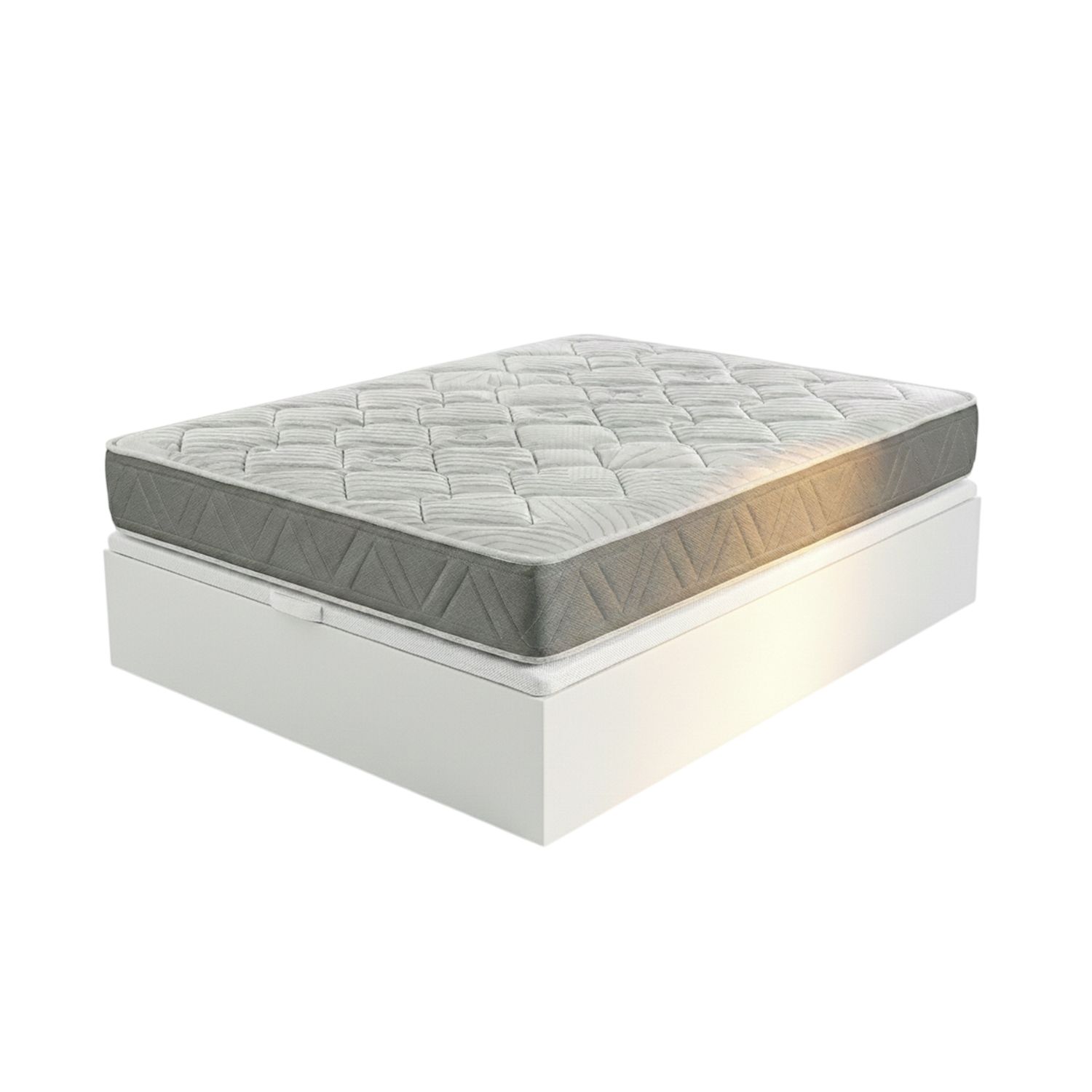 Colchón 150x200+canapé blanco royal sleep pocket montaje incluido