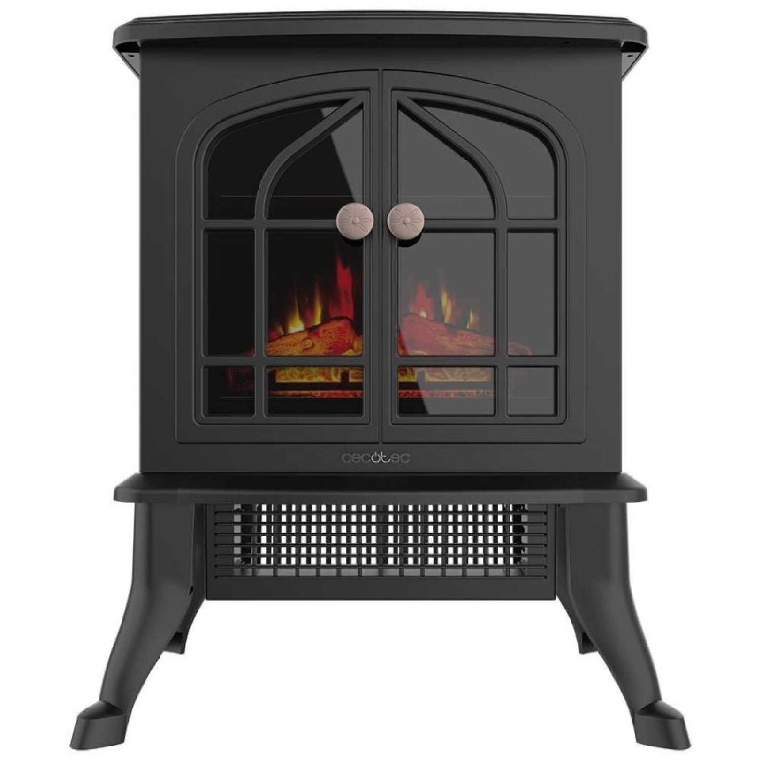 Cecotec chimenea eléctrica de pie readywarm 2000 flames. 2000 w, 2 niveles