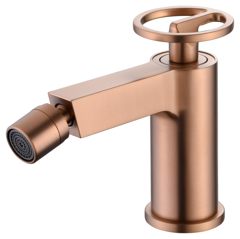 Mice- grifo monomando de bidet- mezclador de wc - color oro rosa cepillado