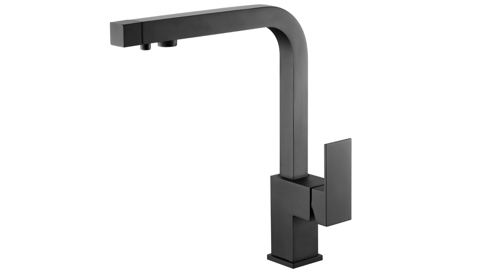 Grifo de cocina monomando con osmosis 2 vias color negro mate