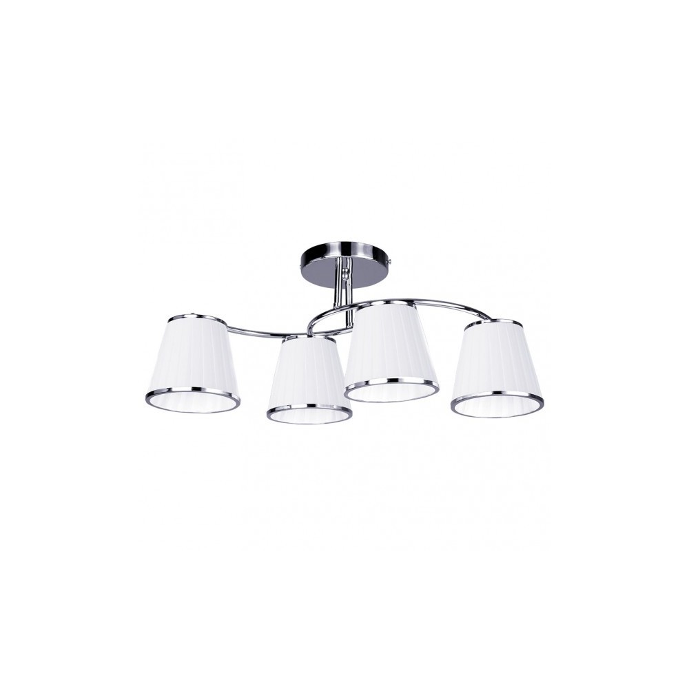 Lámpara - fab 151754020 - 4 luces - cromo - pantalla blanca - diseño modern
