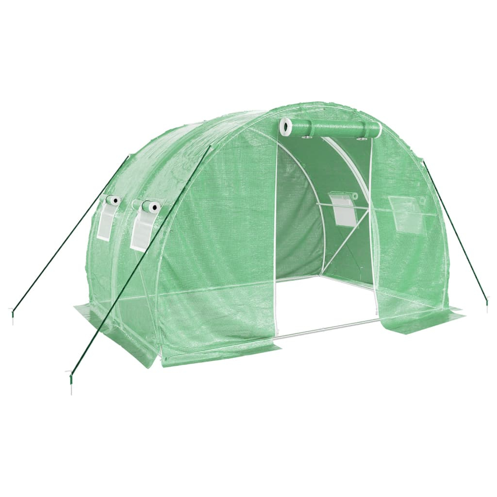 vidaXL invernadero con estructura de acero verde 6 m² 3x2x2 m