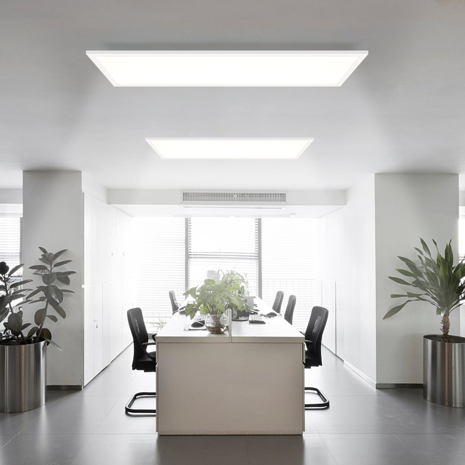 Nettlife plafon de techo LED, 80 x 30 cm, 39w, 3000k regulable, plana,
