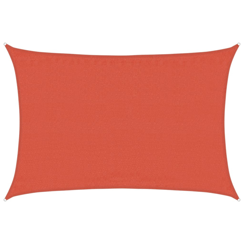 vidaXL toldo de vela rectangular hdpe terracota 160 g/m² 3,5x5 m