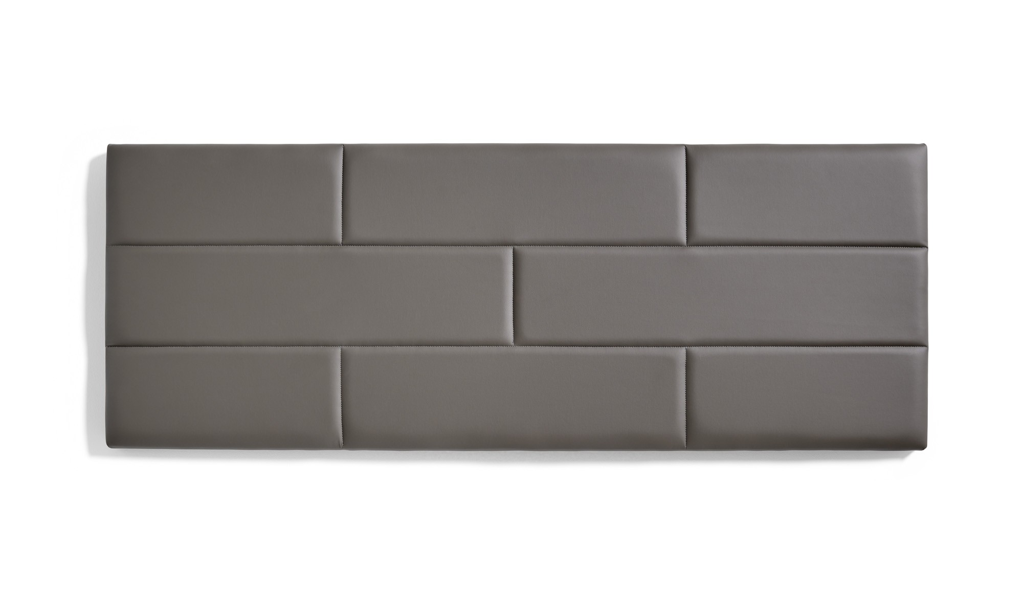Cabecero de cama 105 muro ladrillos de polipiel 112x57x5cm gris