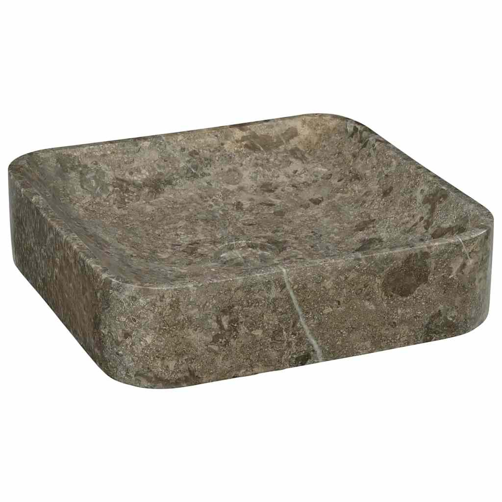 vidaXL lavabo gris mármol 40x40x10 cm