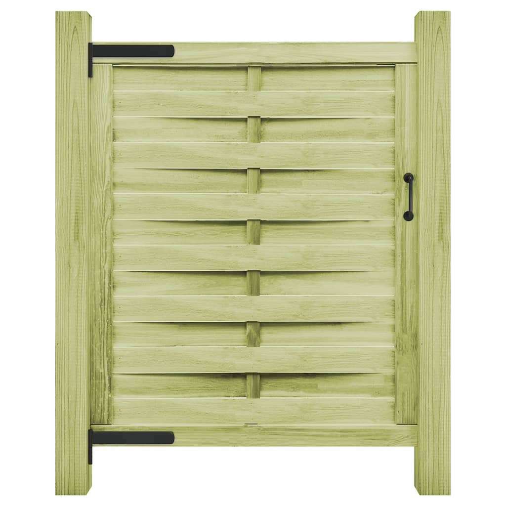 vidaXL puerta de jardín madera de pino impregnada verde 100x125 cm