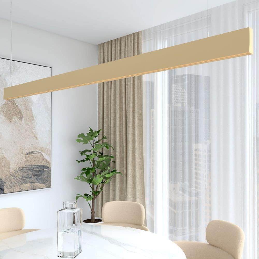 Lámpara lineal techo colgante marfíl 0,5 metros 4000k luz natural