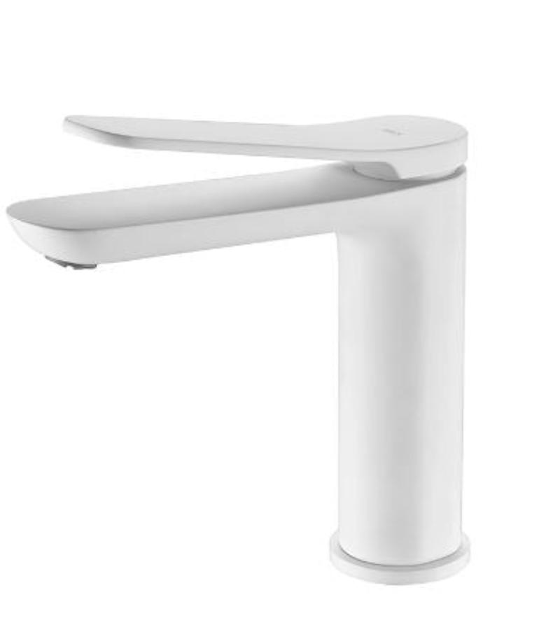 Monomando de lavabo blanco mate serie dinamarca