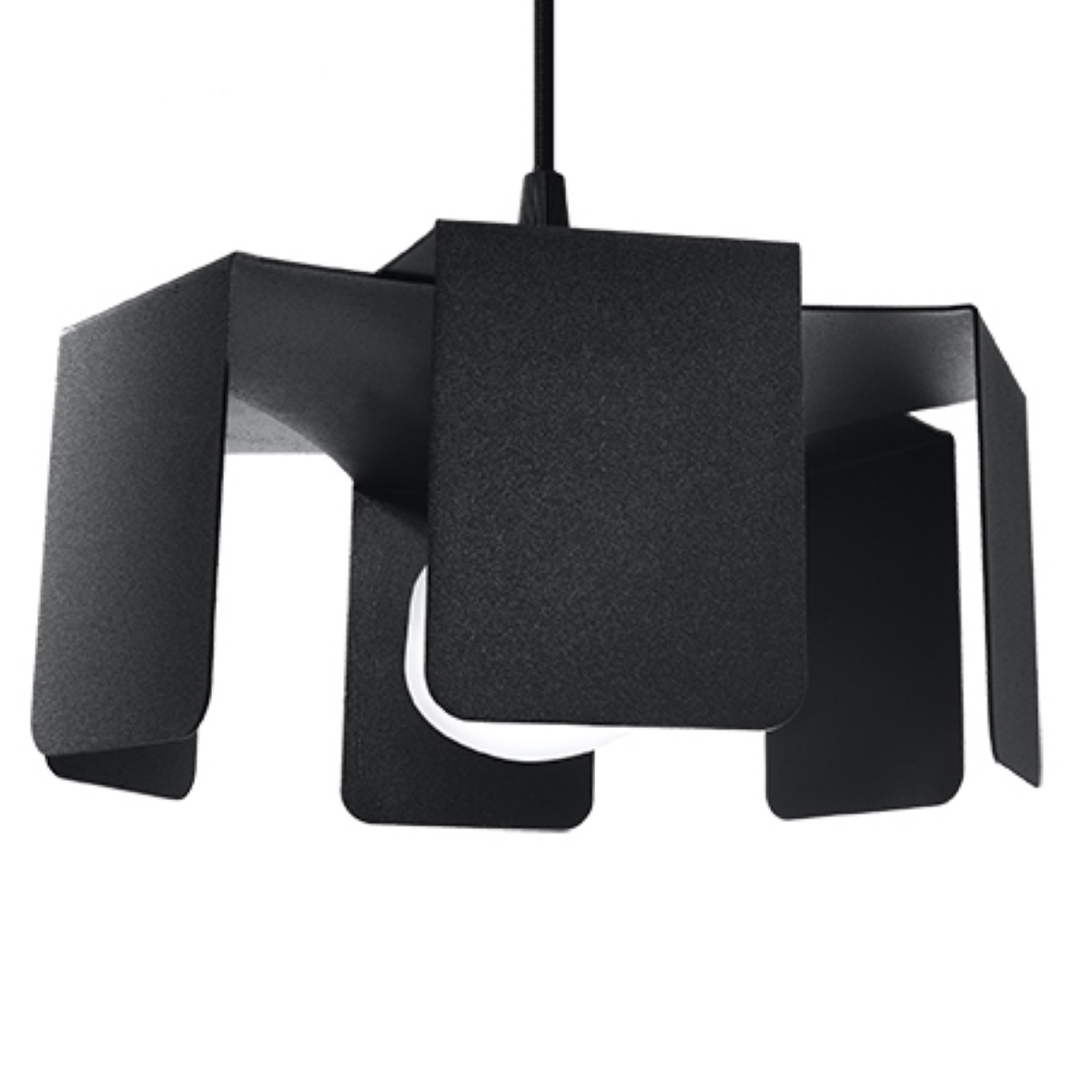 Lámpara coLGante tulip 1 negro acero 24x110x24cm