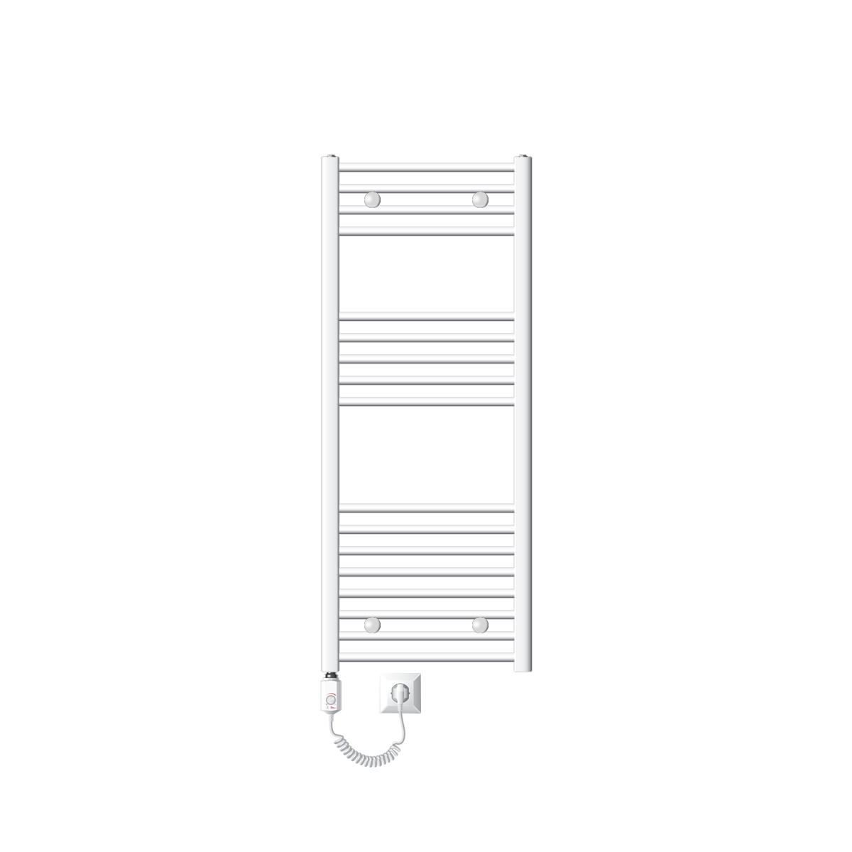 Radiador toallero eléctrico - 500 x 1200 mm - 900w - blanco