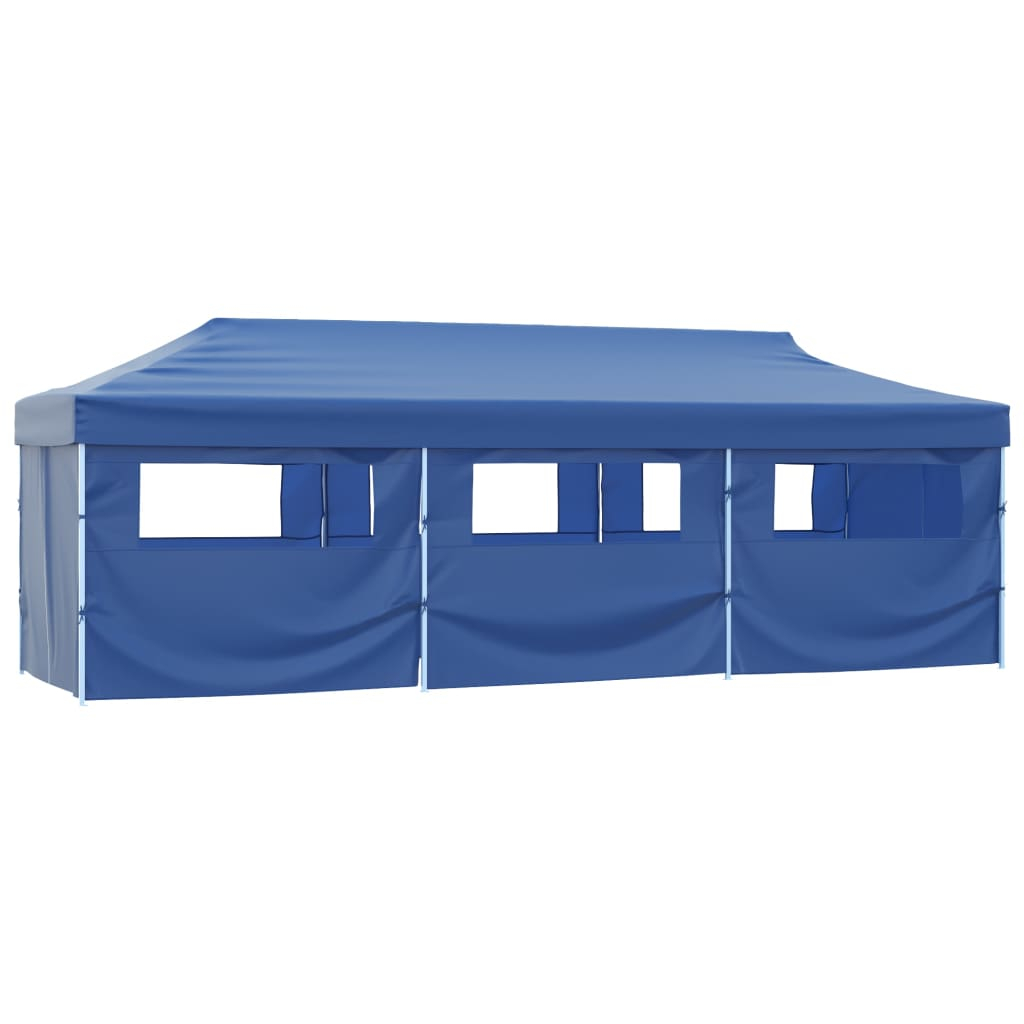 vidaXL carpa plegable pop-up con 8 paredes laterales 870x291x315 cm azul