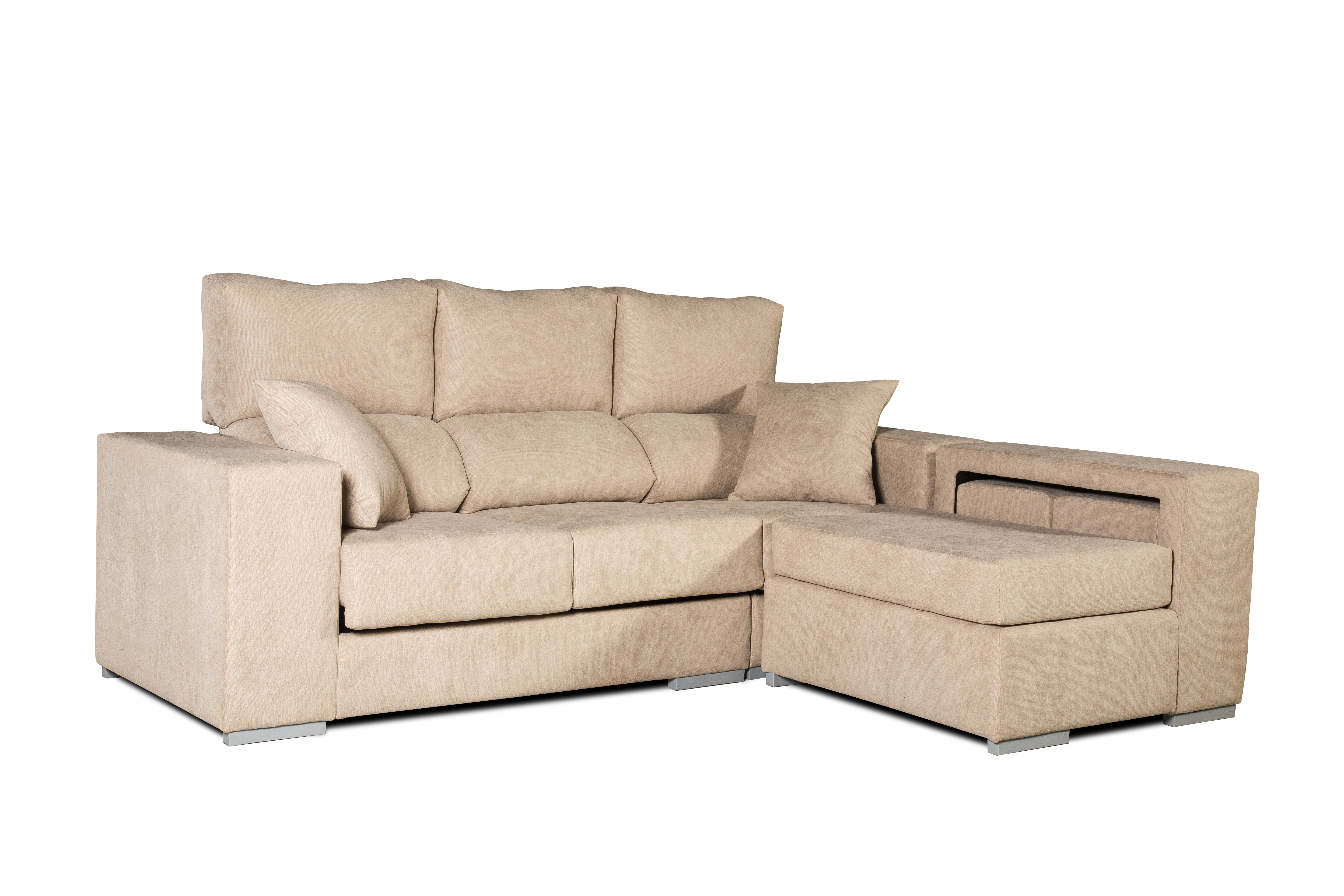 Sofa chaise longue marbella beige derecha