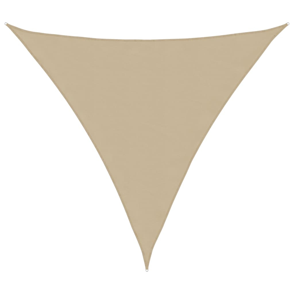 vidaXL toldo de vela triangular tela oxford beige 5x5x5 m