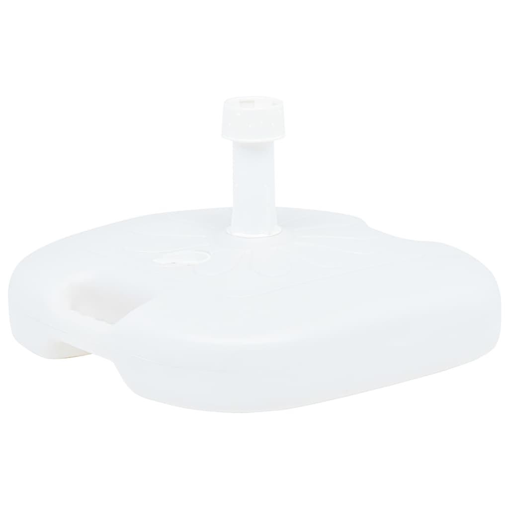 vidaXL base de sombrilla rellenable arena/agua plástico blanco 16 l