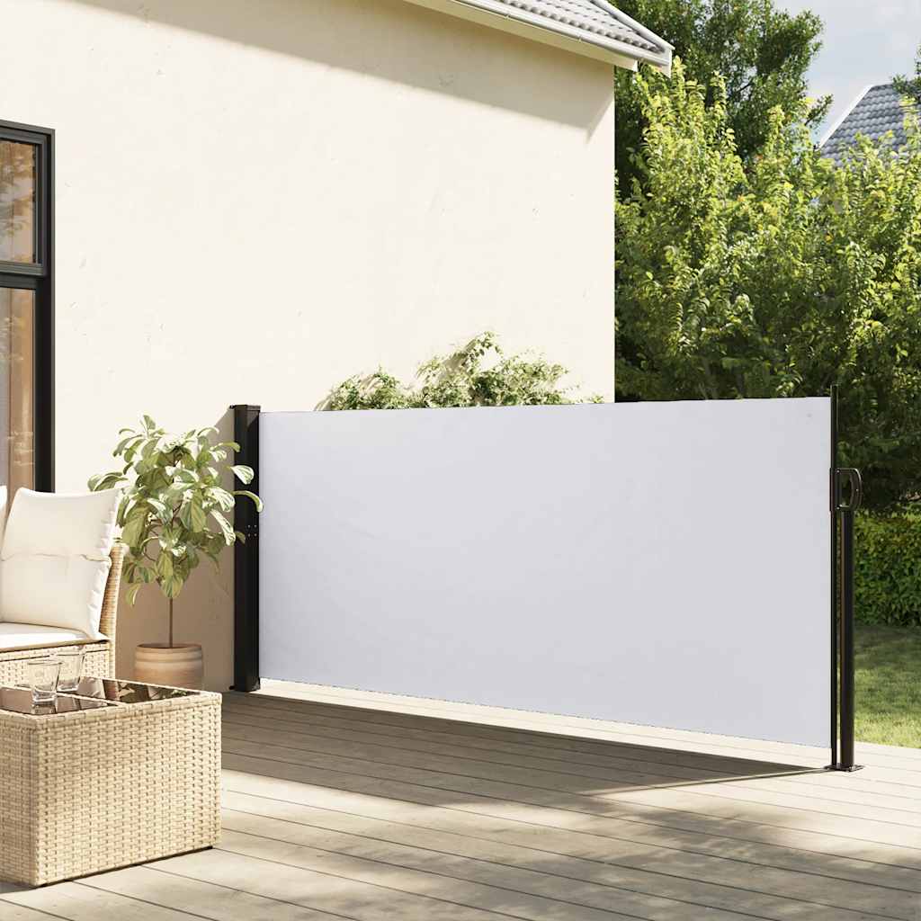 Pantalla de jardín, toldo lateral retráctil blanco 100x500 cm ety5214419