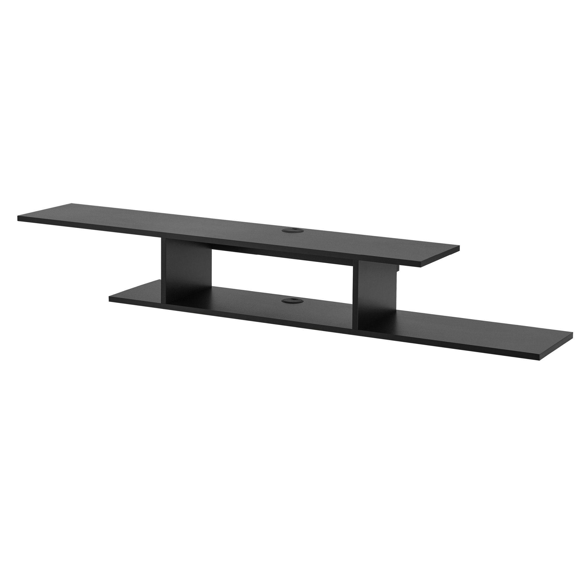 Estantería de pared para tv støvring 4 compartimentos 21x150x25cm - negro