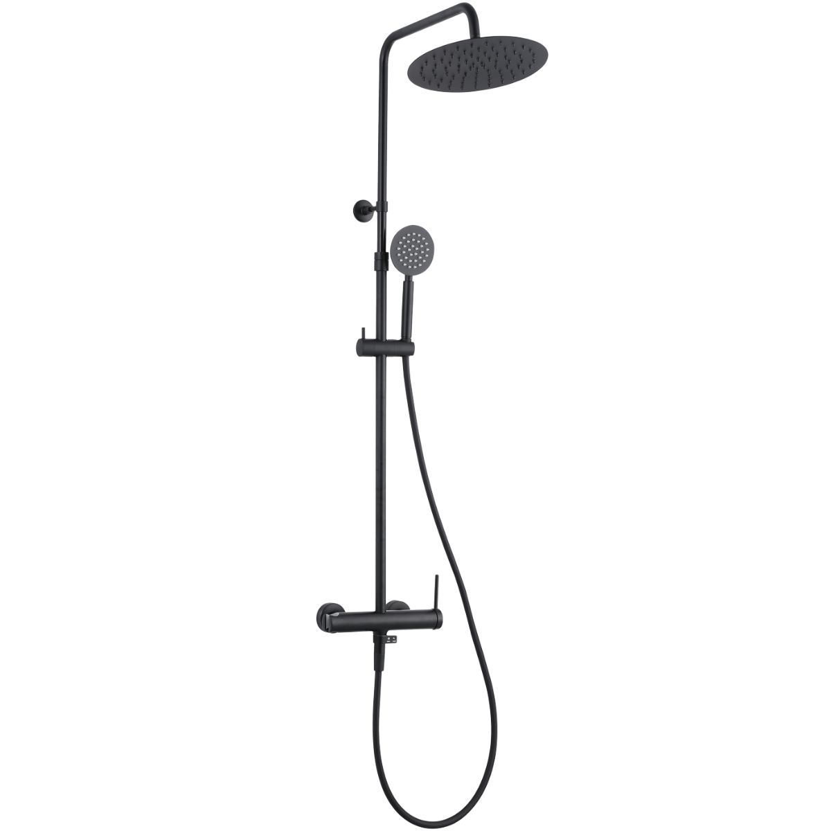 Lollipop ii columna de ducha mecánica negro mate 250