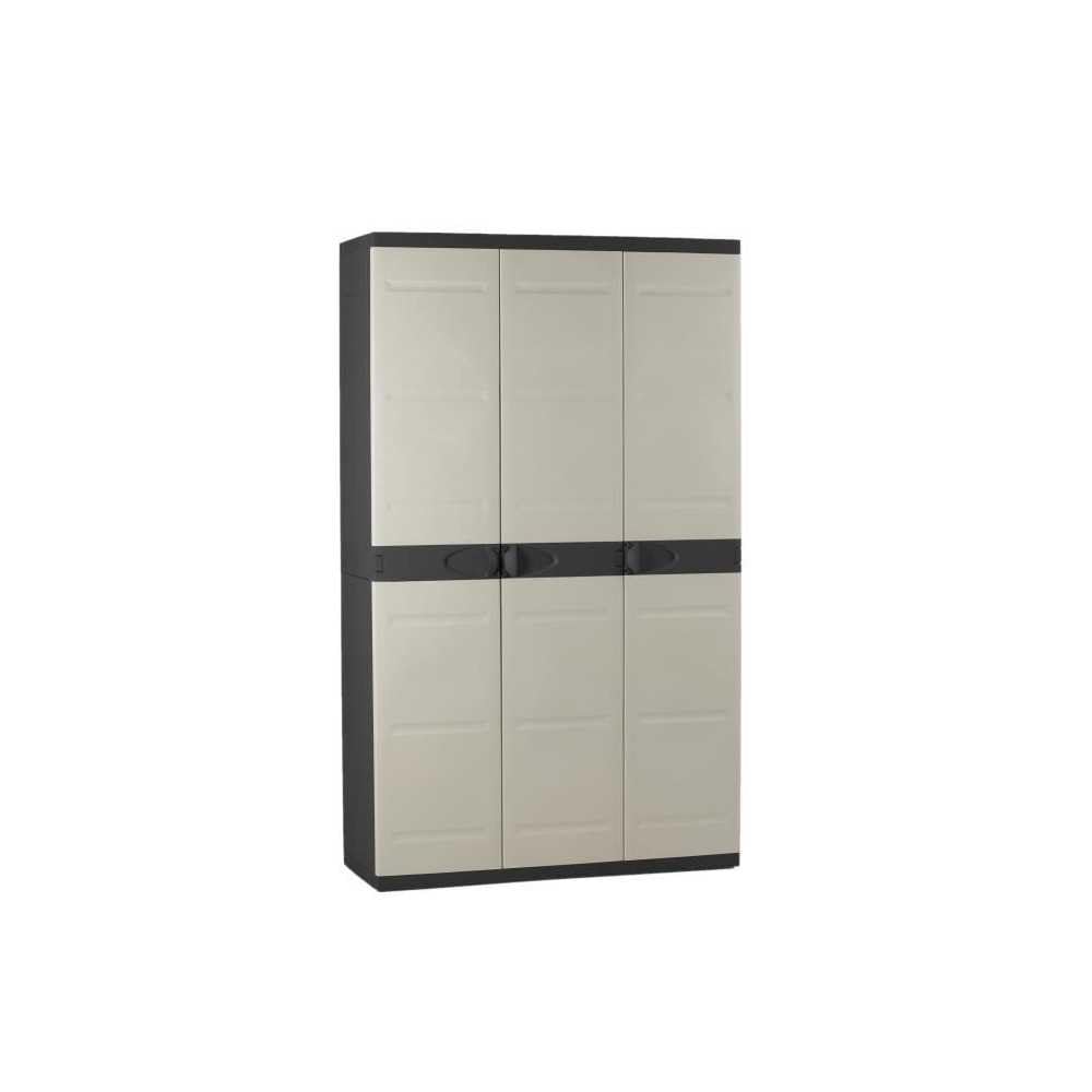 Armario 105 cm titanium beige y negro | plastiken