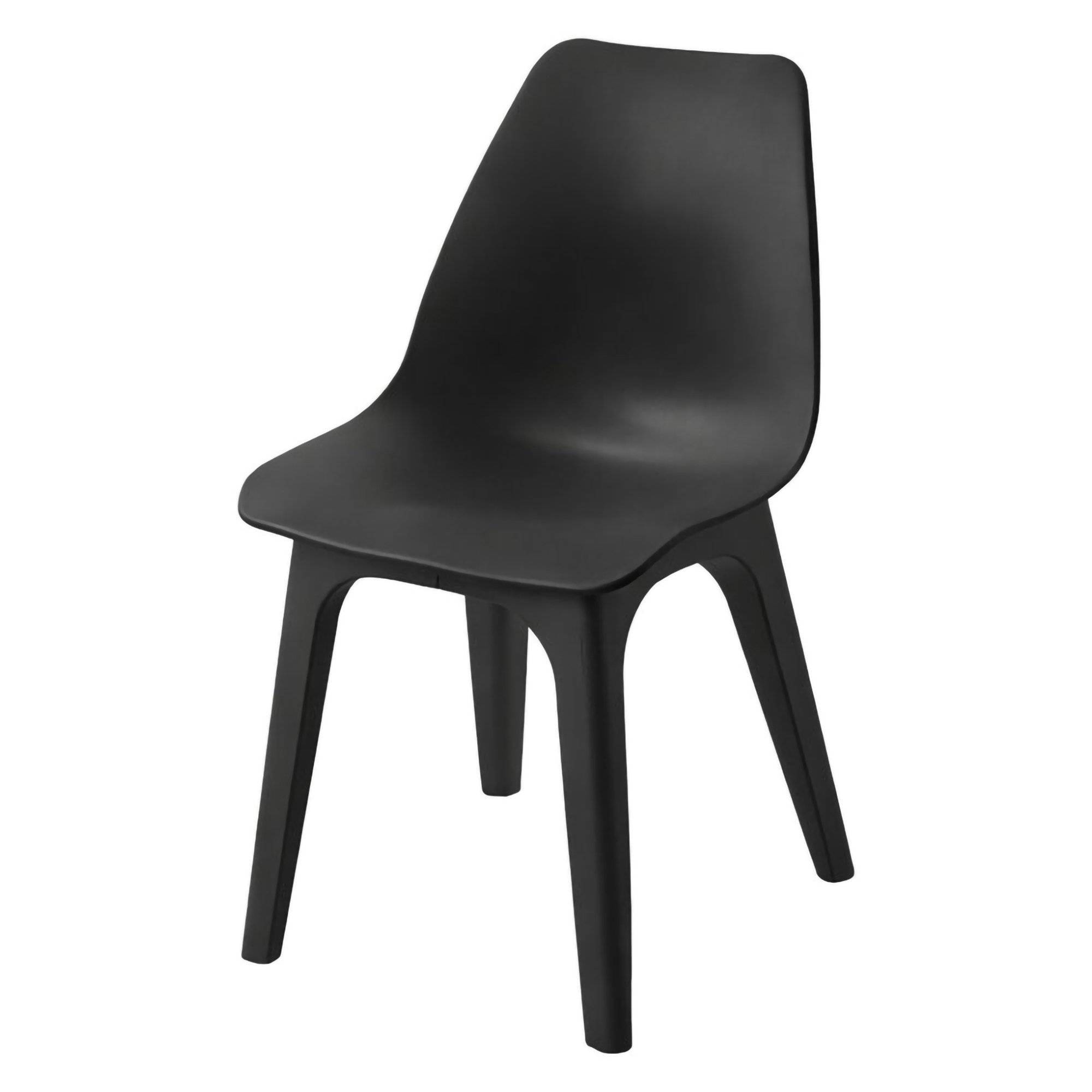 Silla de exterior montivilla, acabado liso, plástico antracita