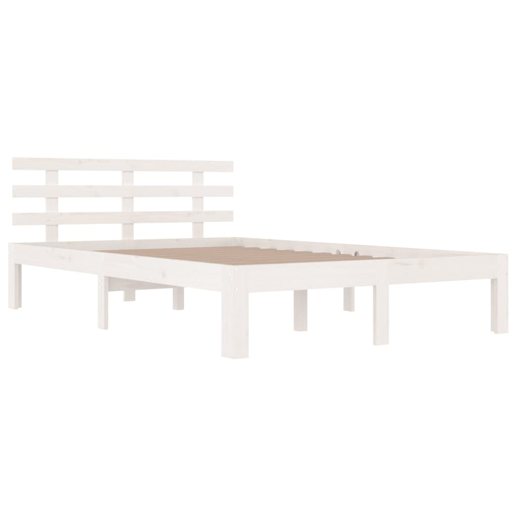 vidaXL estructura de cama doble pequeña sin colchón blanco 120x190 cm