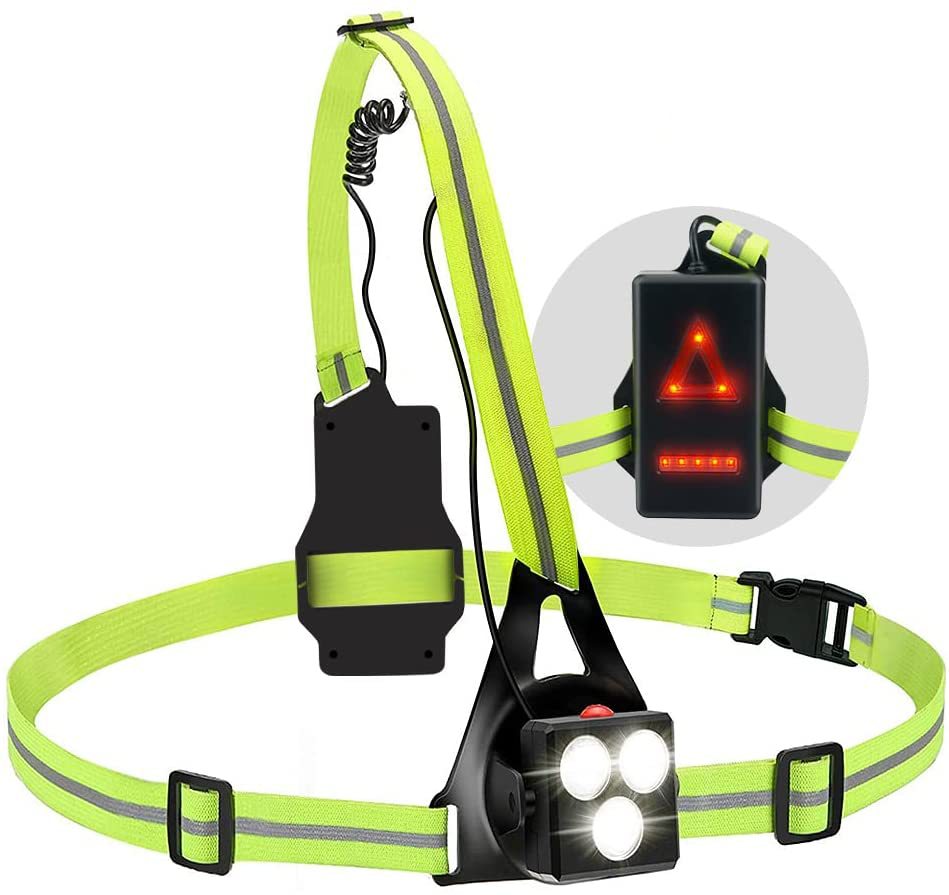 Linterna LED USB 3 modos recargable correr camping