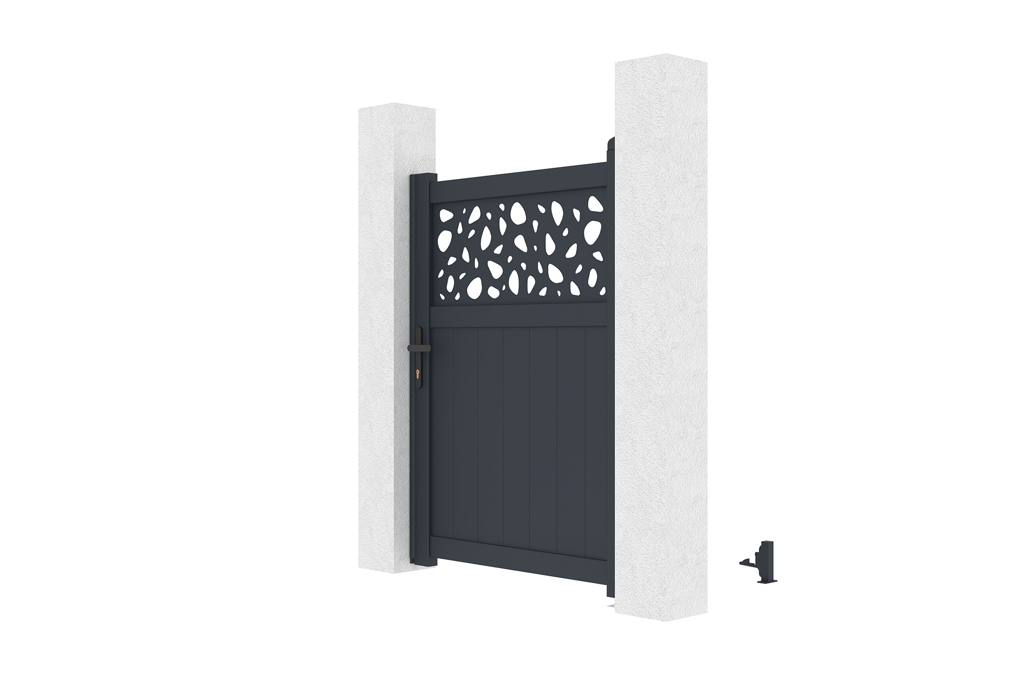 Puerta peatonal dolomite sunny 1 m h140 + poste eiffel 15x15