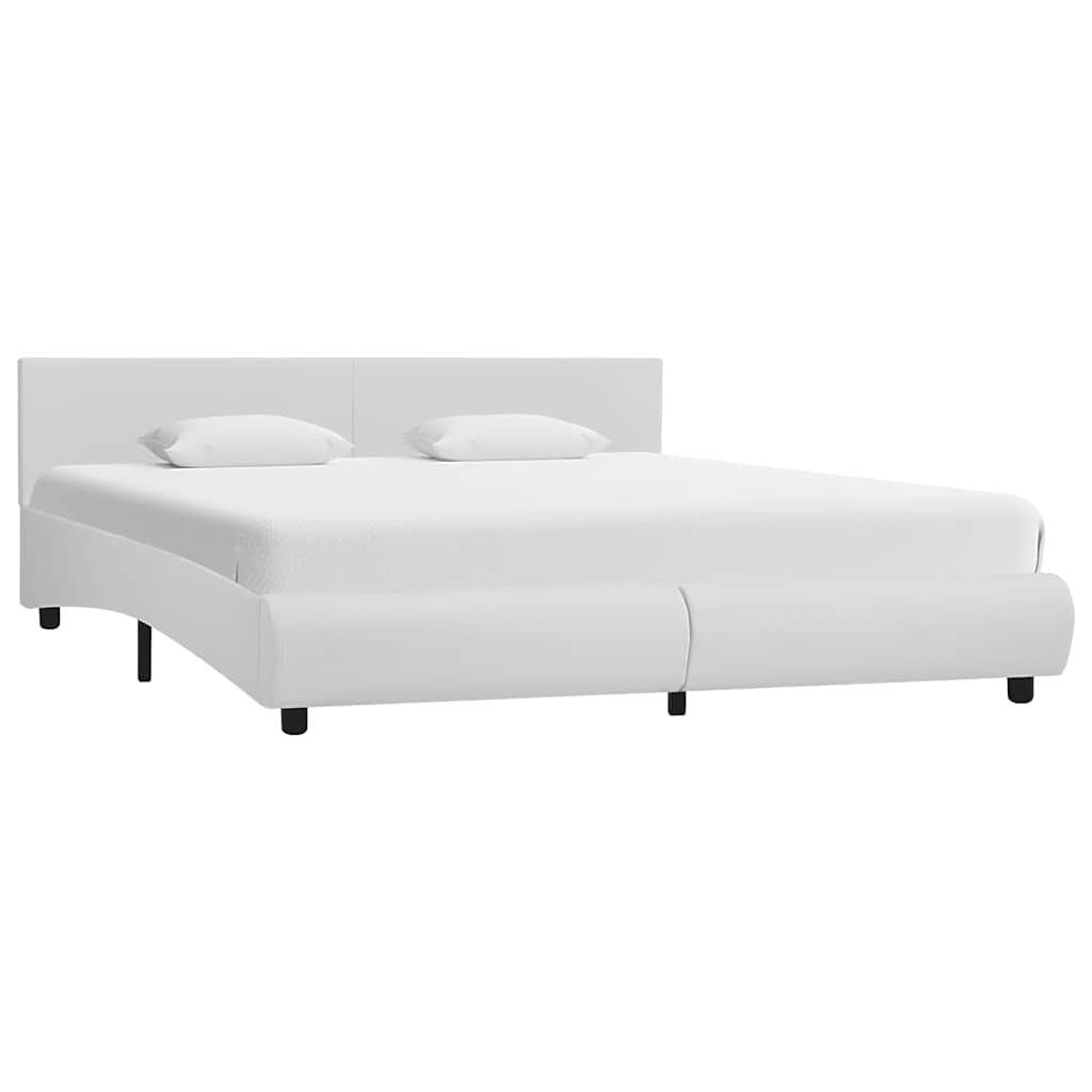 vidaXL estructura de cama con LED sin colchón blanco 180x200 cm
