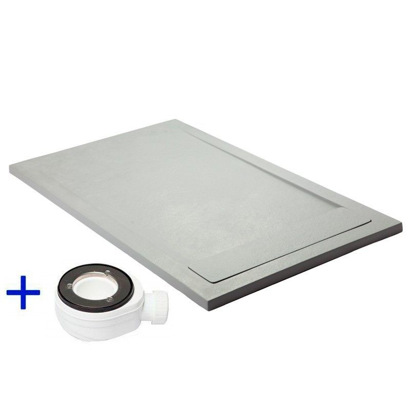 Plato de ducha de resina 130x90 premium ambiente gris ral 7037 90x130