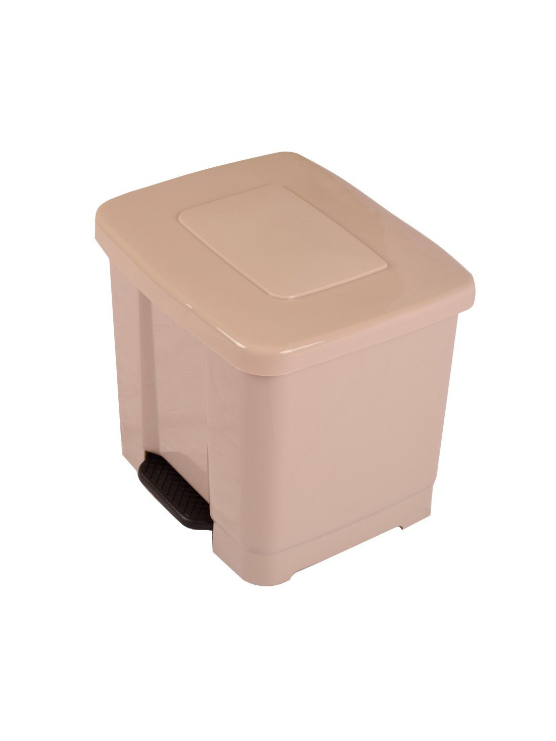 35l | beige | cubo de basura para el reciclaje – basurero con pedal 35l co