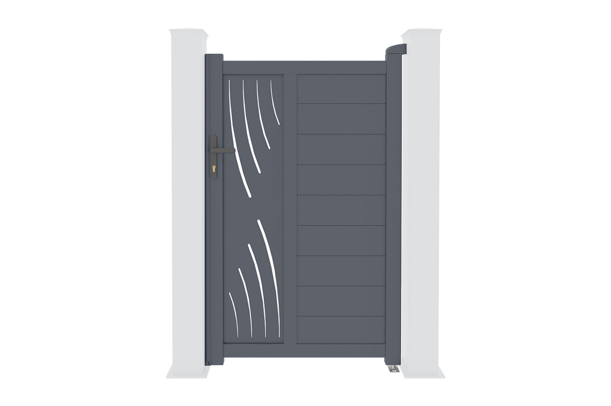 Puerta peatonal gris veleta 1m a.160cm