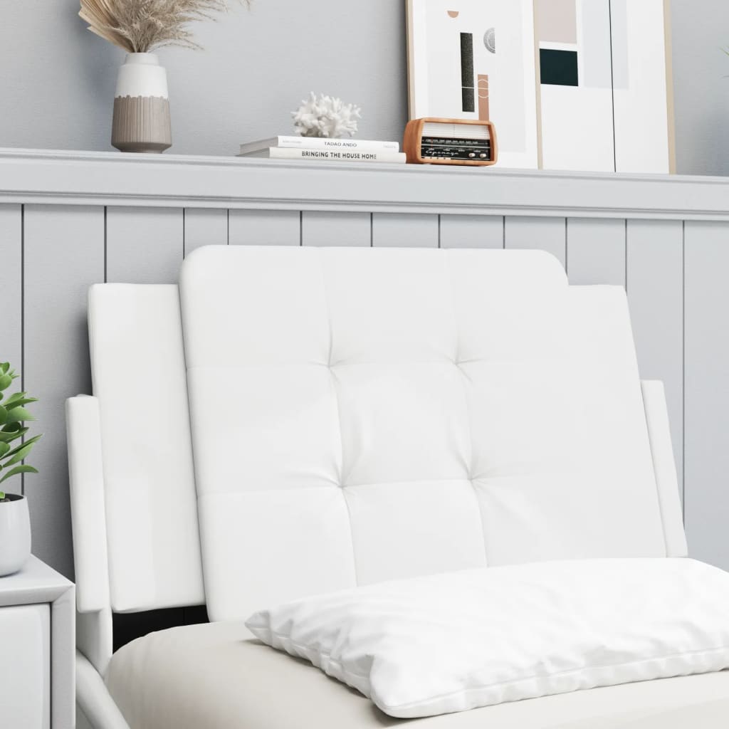 Cabecero de cama acolchado cuero sintético blanco 80 cm eso3677