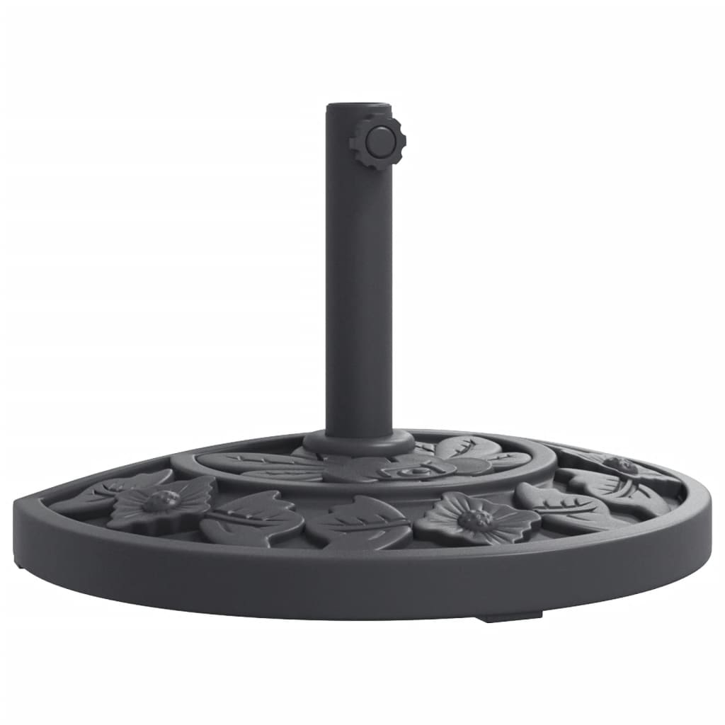 vidaXL base de sombrilla semicircular para palos de ø38 / 48 mm 9 kg