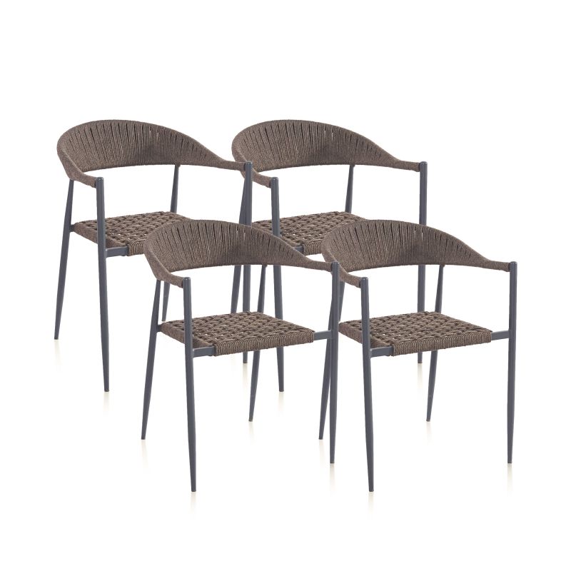 Pack 4 sillas de exterior 58x57 cm eina grafito